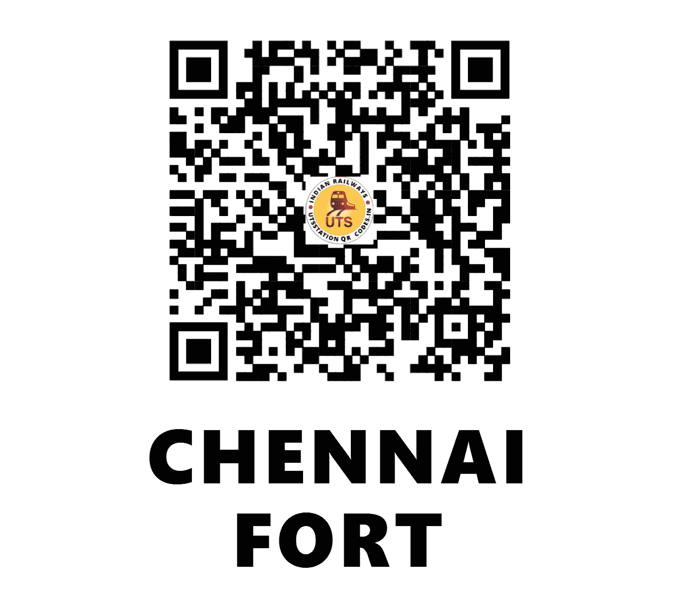 UTS QR Code for CHENNAI FORT - MSF (SR - TAMIL NADU)